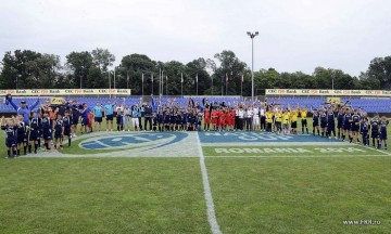 Copiii au jucat rugby cu componentii echipelor din IRB Nations Cup 2014.