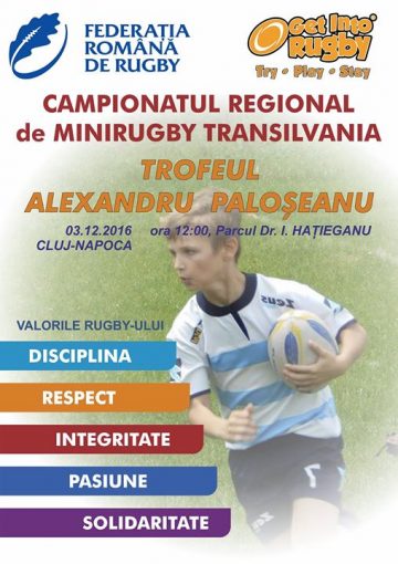 "Cupa Alexandru Paloseanu", etapa a III-a a Campionatului de MiniRugby Transilvania va avea loc sambata, la Cluj.