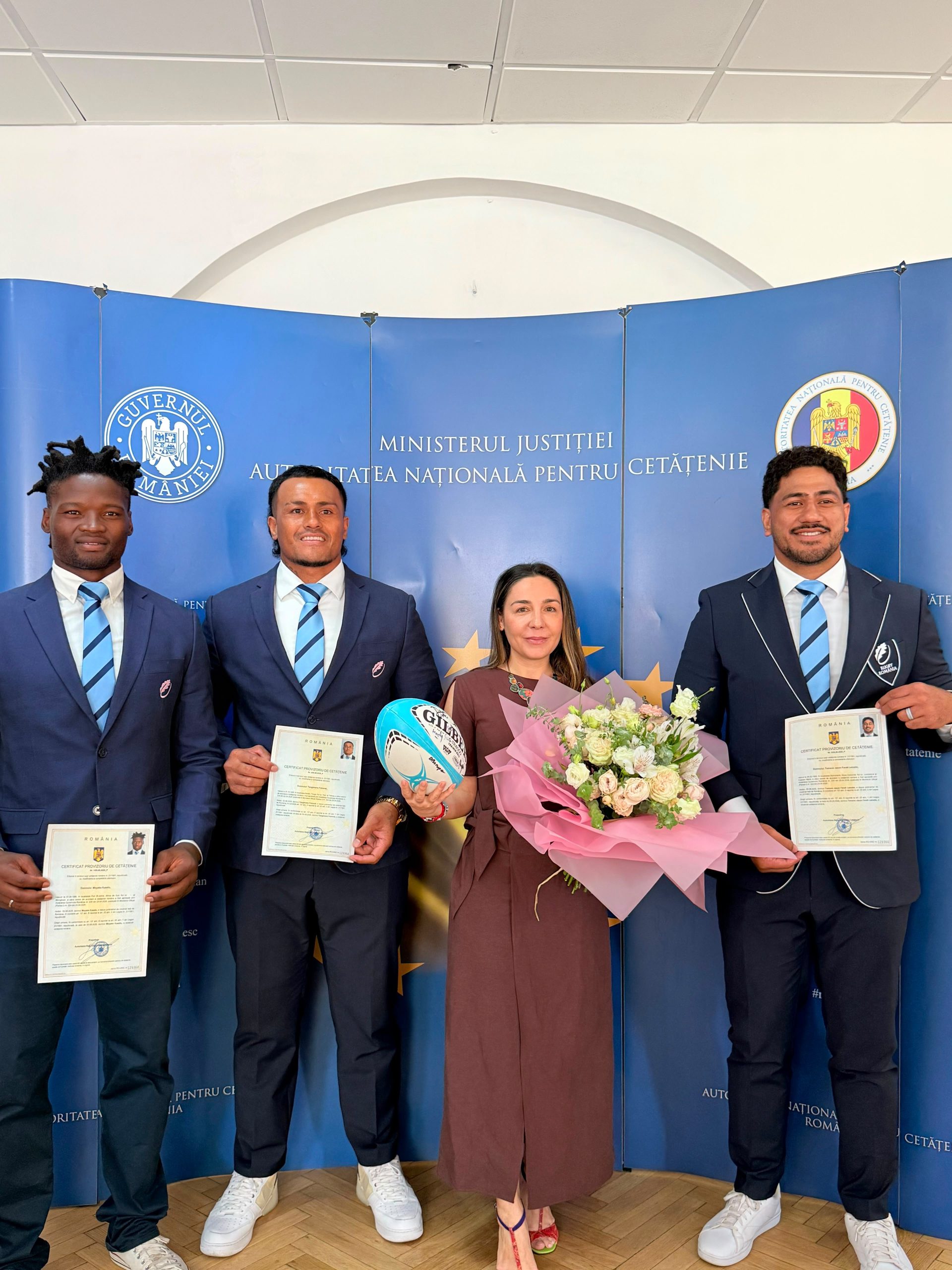 Un moment special pentru rugby-ul românesc și pentru trei dintre Stejari, care au devenit oficial cetățeni români